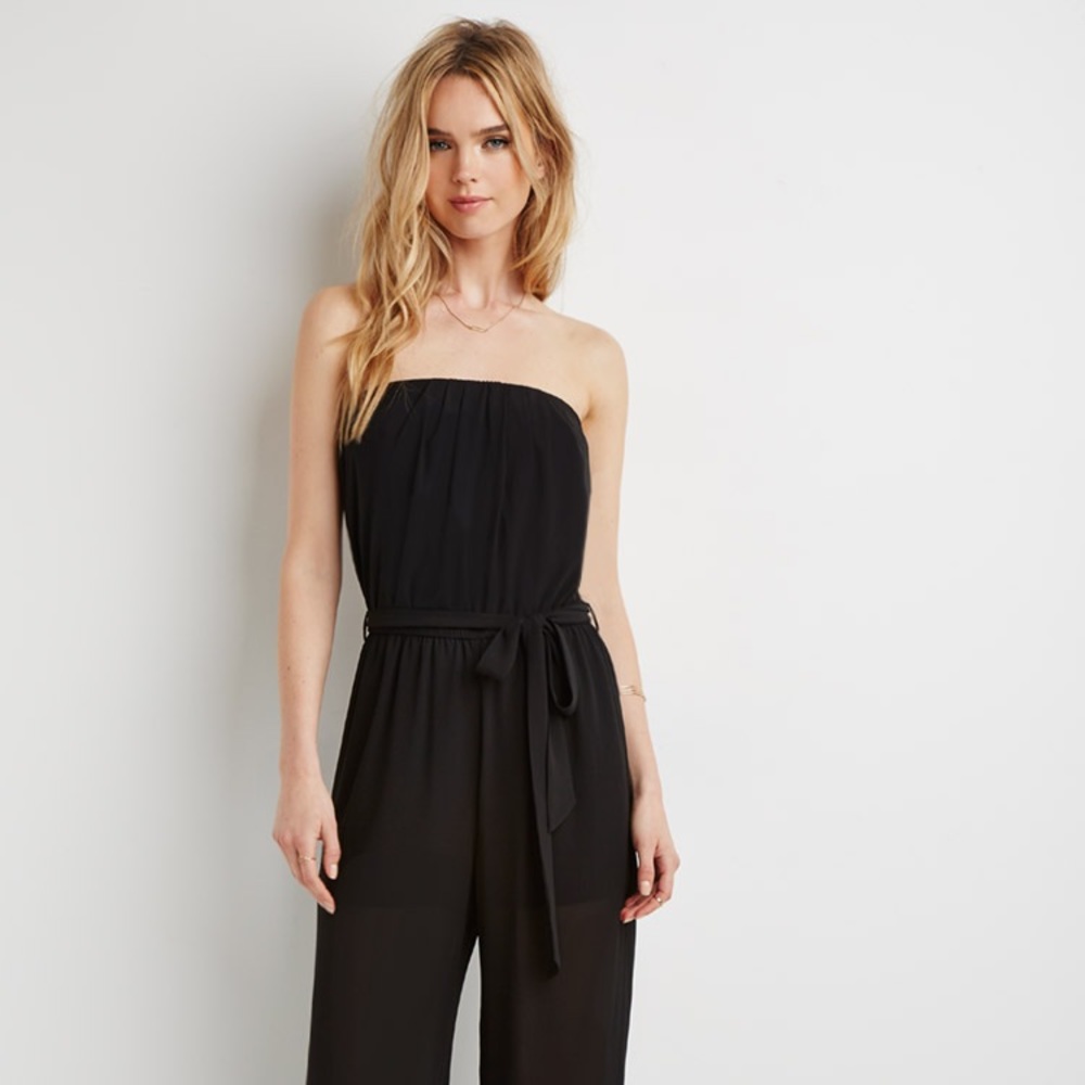 Forever 21 Sheer Chiffon Jumpsuit